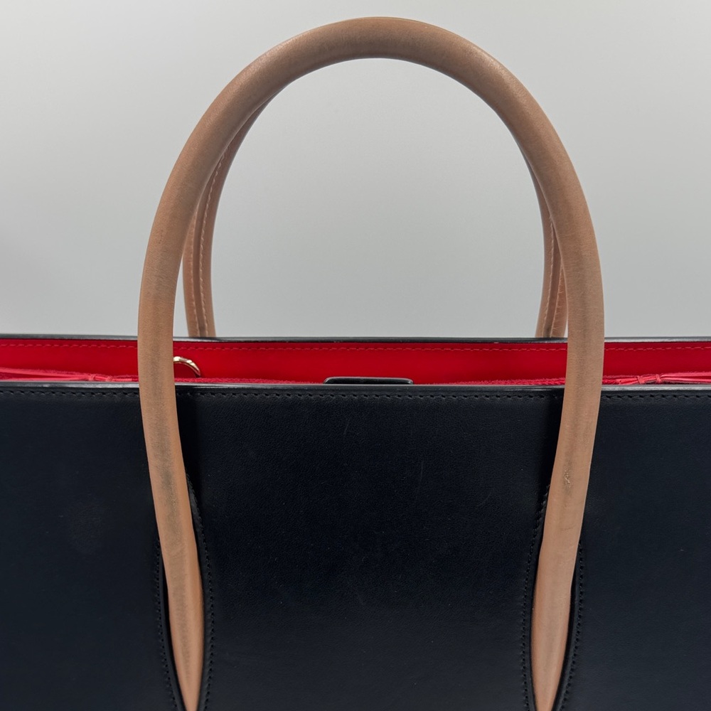 Christian Louboutin Paloma - Black Tote Red Interior & Adjustable Strap - Picture 9 of 14